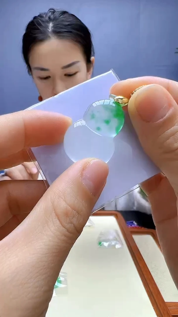 翡翠14K金镶嵌颈饰丹丹diy颈饰