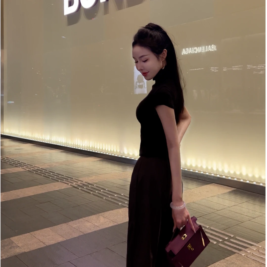 蘇格高定-必不可少|时尚简约百搭复古宽松秋冬垂感高腰皮裤G002