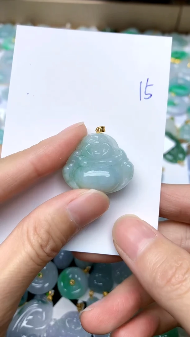 【闪购商品】翡翠颈饰18K金镶嵌15天然A货翡翠