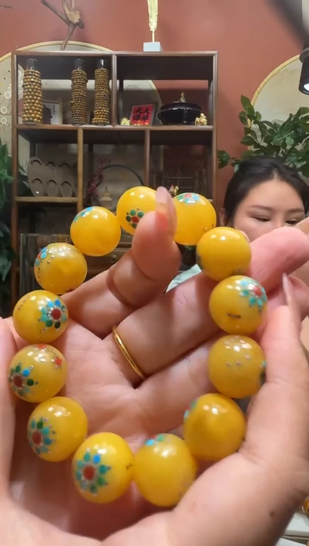 蜜蜡颈饰未镶嵌0895天然蜜蜡珠宝奇石全都保真