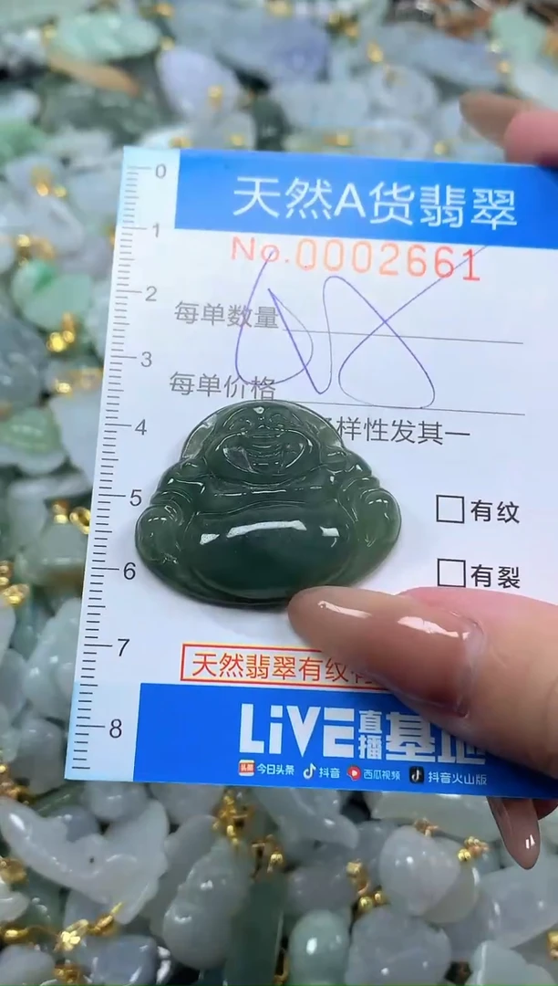 颈饰未镶嵌翡翠净货挂件-2664
