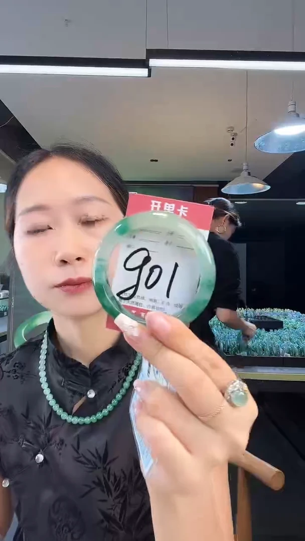 未镶嵌手镯石英质玉非洲翠5859