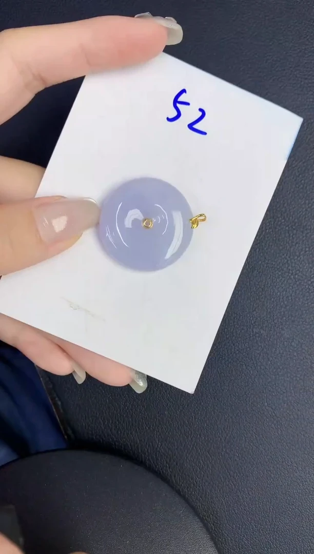 翡翠18K金镶嵌颈饰缅甸天然翡翠A货