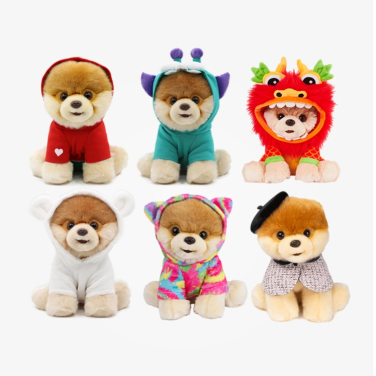 GUND狗狗毛绒玩具BOO小布博美犬玩偶公仔正版礼物蛋糕22CM双11