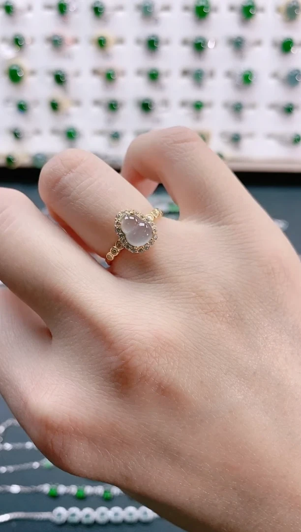 【闪购商品】翡翠戒指银S925镶嵌天然翡翠