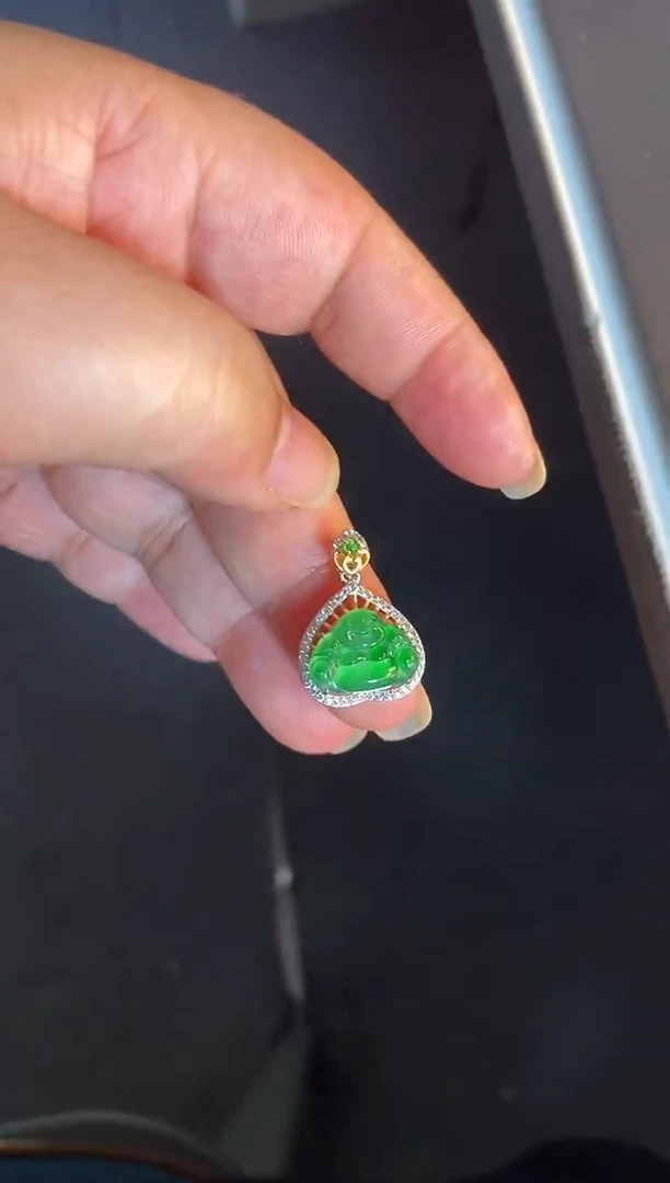 吊坠(不含链)银S925镶嵌翡翠1