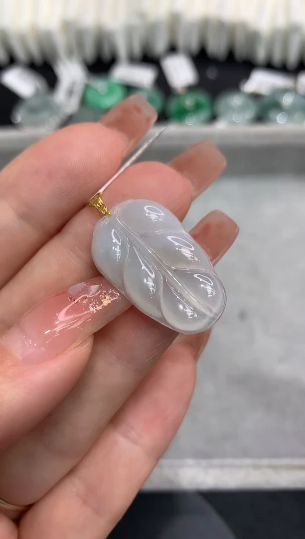 吊坠(不含链)18K金镶嵌翡翠111111111111