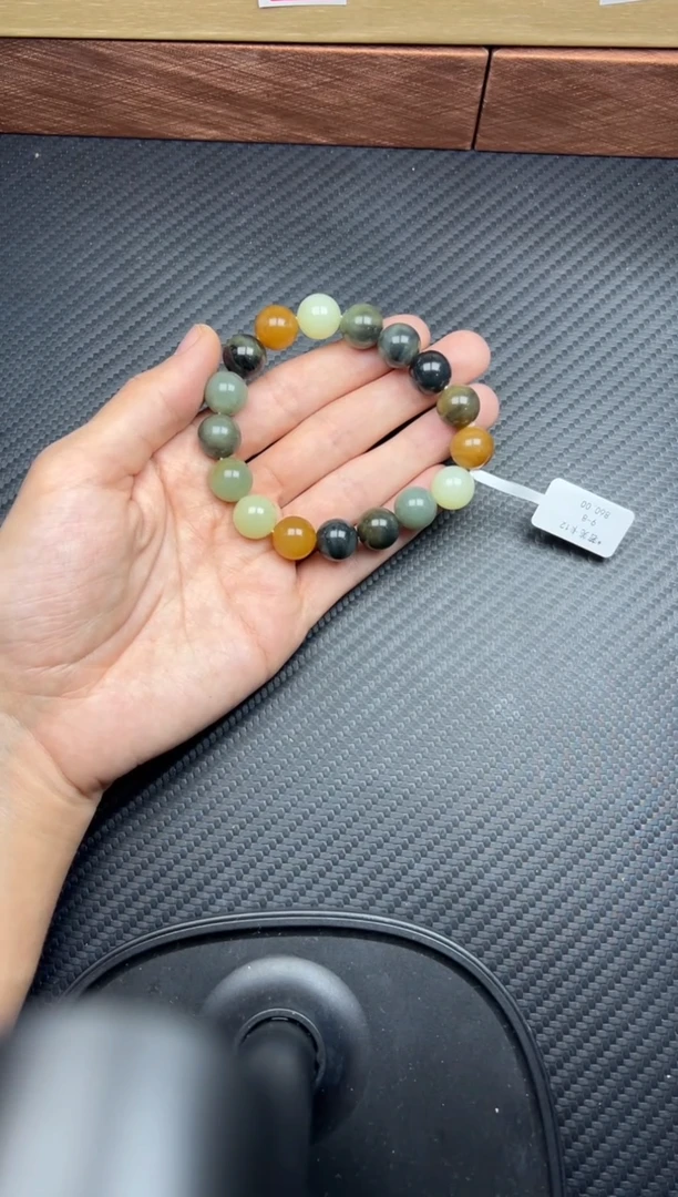 未镶嵌手串和田玉若羌微色差卡12手串J