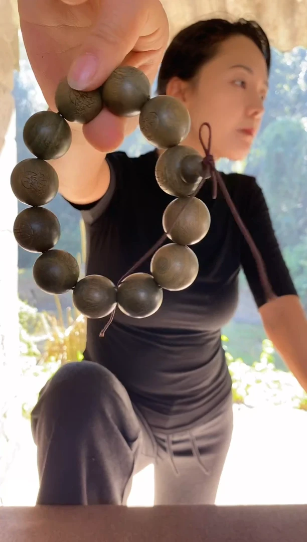 木质绿檀木手串【多样性发货】