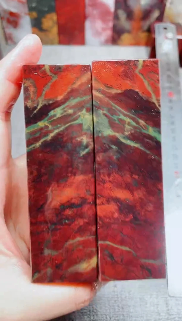 玉桂林鸡血玉素章3.0左右对章35