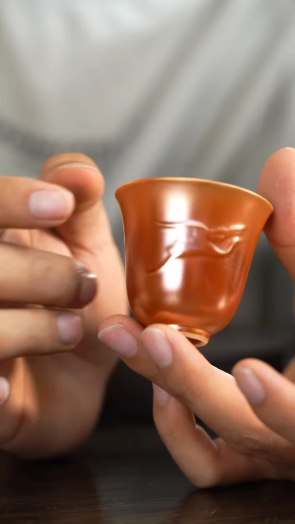 7柴房陶瓷柴烧仙鹤杯