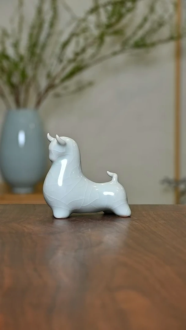 小福牛 茶宠 粉青釉