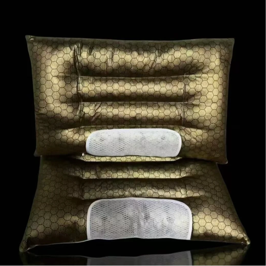 私人订制黑金蜂窝乳胶磁石枕