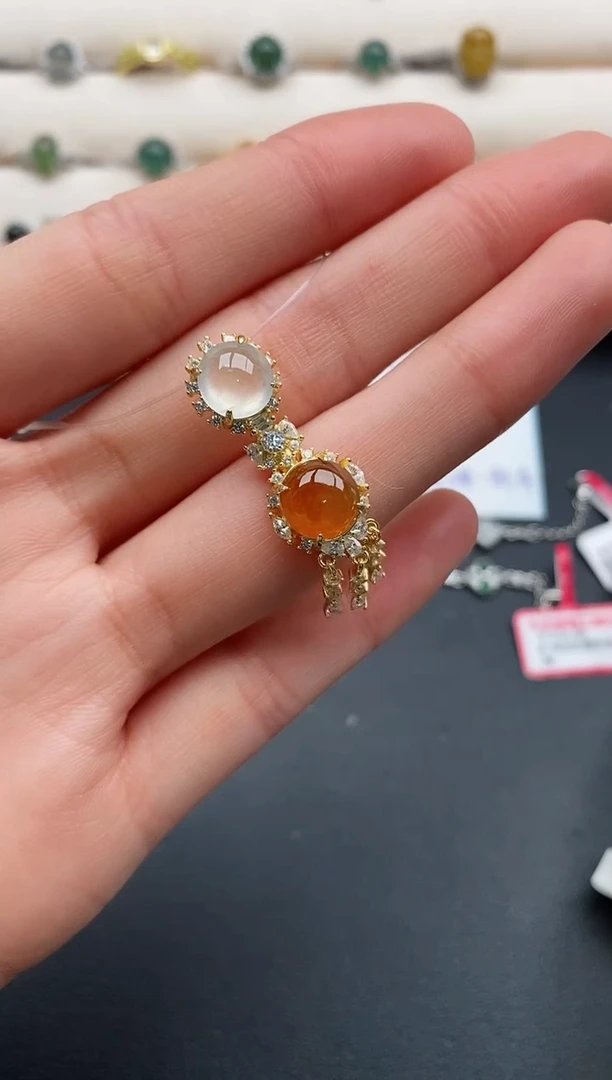 银S925镶嵌戒指翡翠777777+10