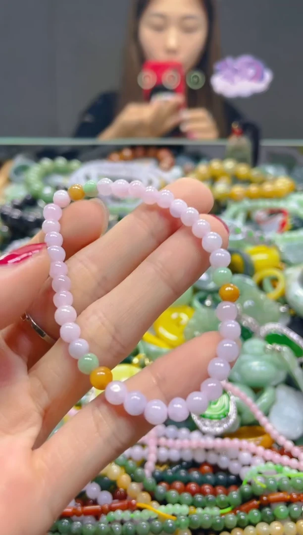 颈饰未镶嵌翡翠5MM/K/翡翠A货，一件也是批发价