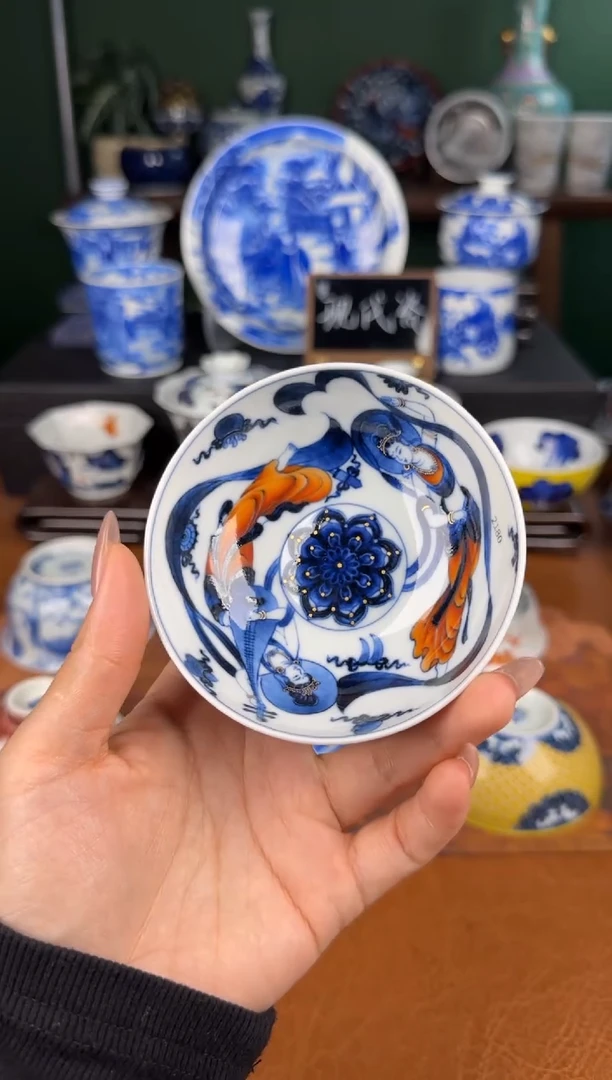 杯洪印幕明。矾红飞天普洱杯