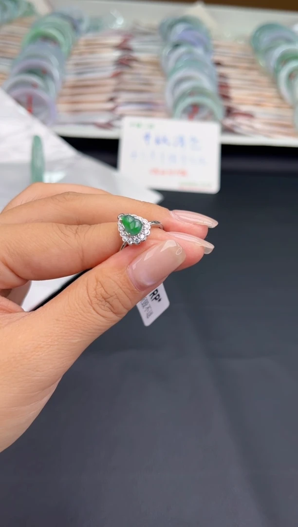 银S925镶嵌戒指翡翠?***?福利