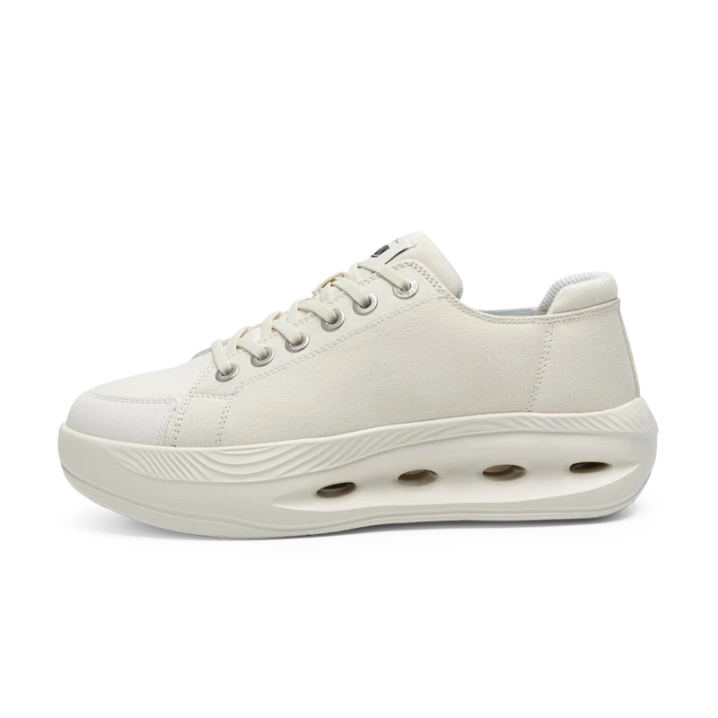 昂山（OFFSUN）奶油包男女款时尚潮流厚底减震休闲面包健步鞋 白