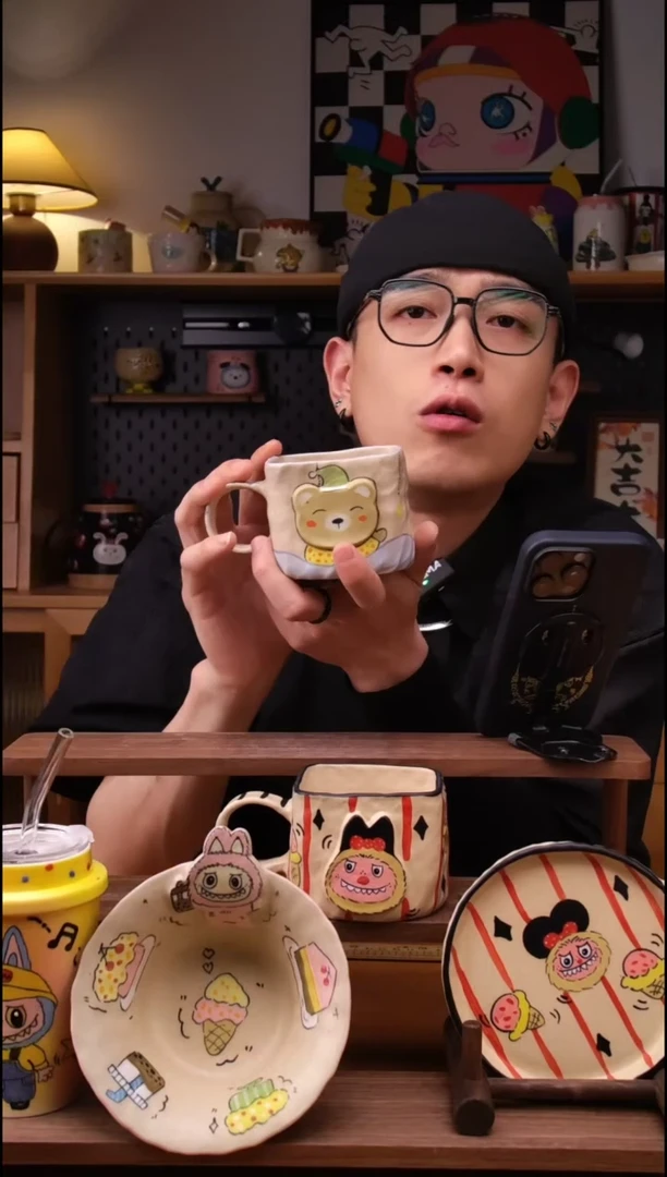 杯子景德镇可爱设计师款陶瓷