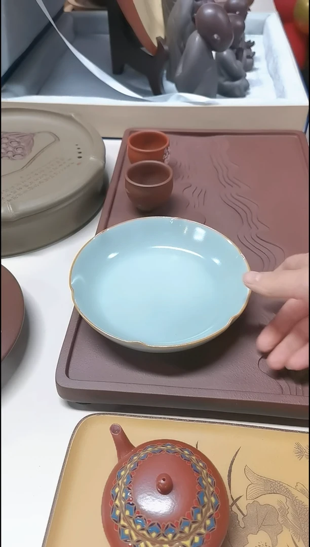 【闪购商品】紫泥紫砂壶承 直径14Cm