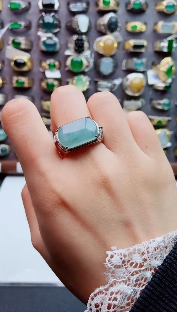 未镶嵌戒指翡翠天然翡翠男戒