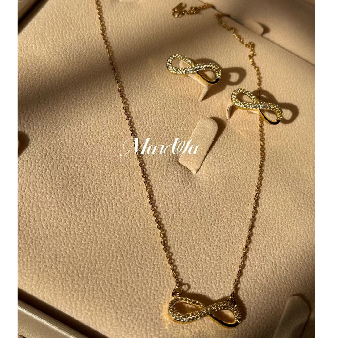 铜合金项链 原创设计气质经典简约时尚百搭小众精致两件套