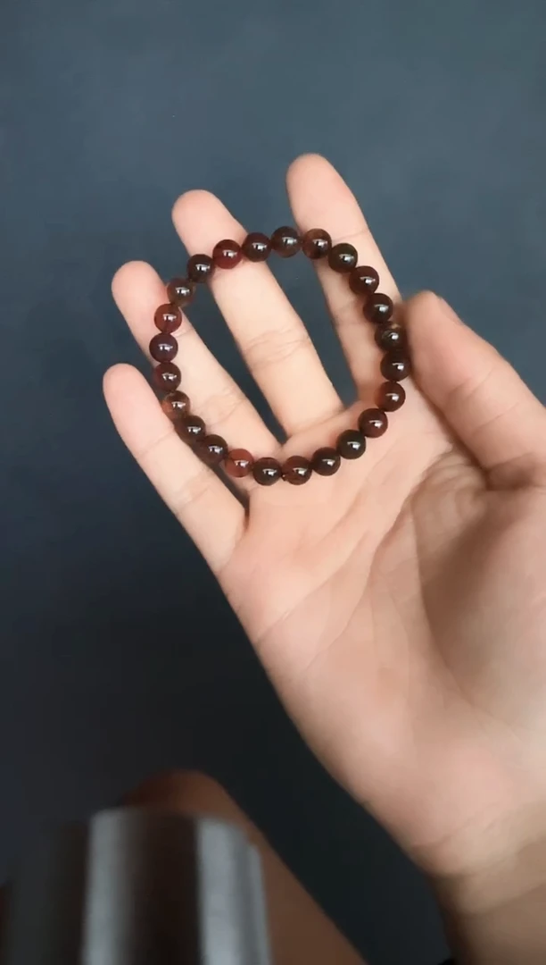手串琥珀未镶嵌*98微瑕缅甸琥珀翁珀手串7mm