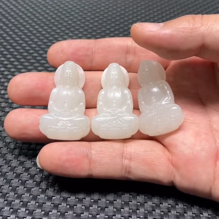 【老郑家】和田玉观音挂件 多样性发1件