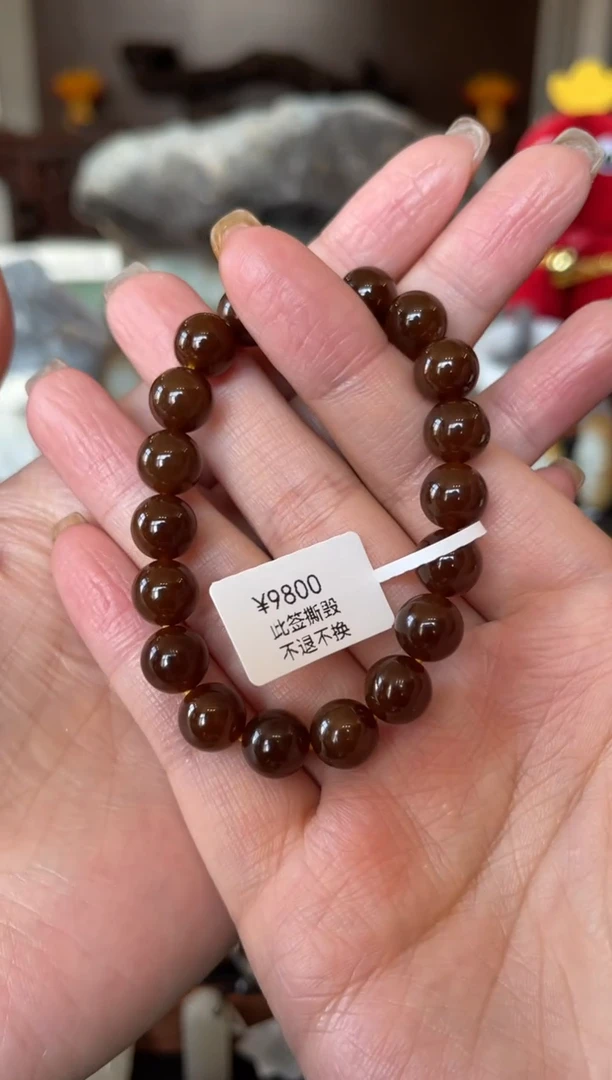 【闪购商品】和田玉（糖玉）手串未镶嵌金山全糖10mm手串