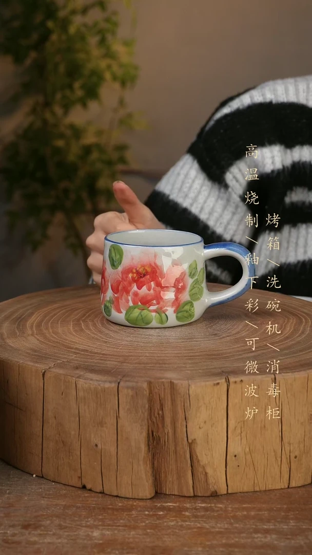 碗瓷景德镇手工手绘高温瓷釉下彩