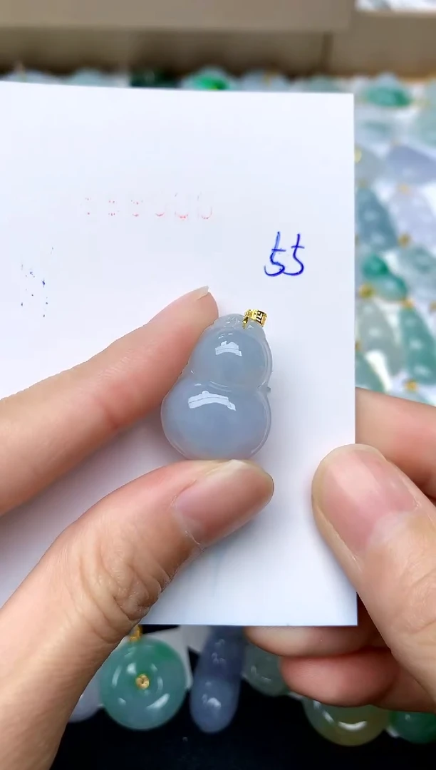 【闪购商品】翡翠颈饰18K金镶嵌55天然A货翡翠