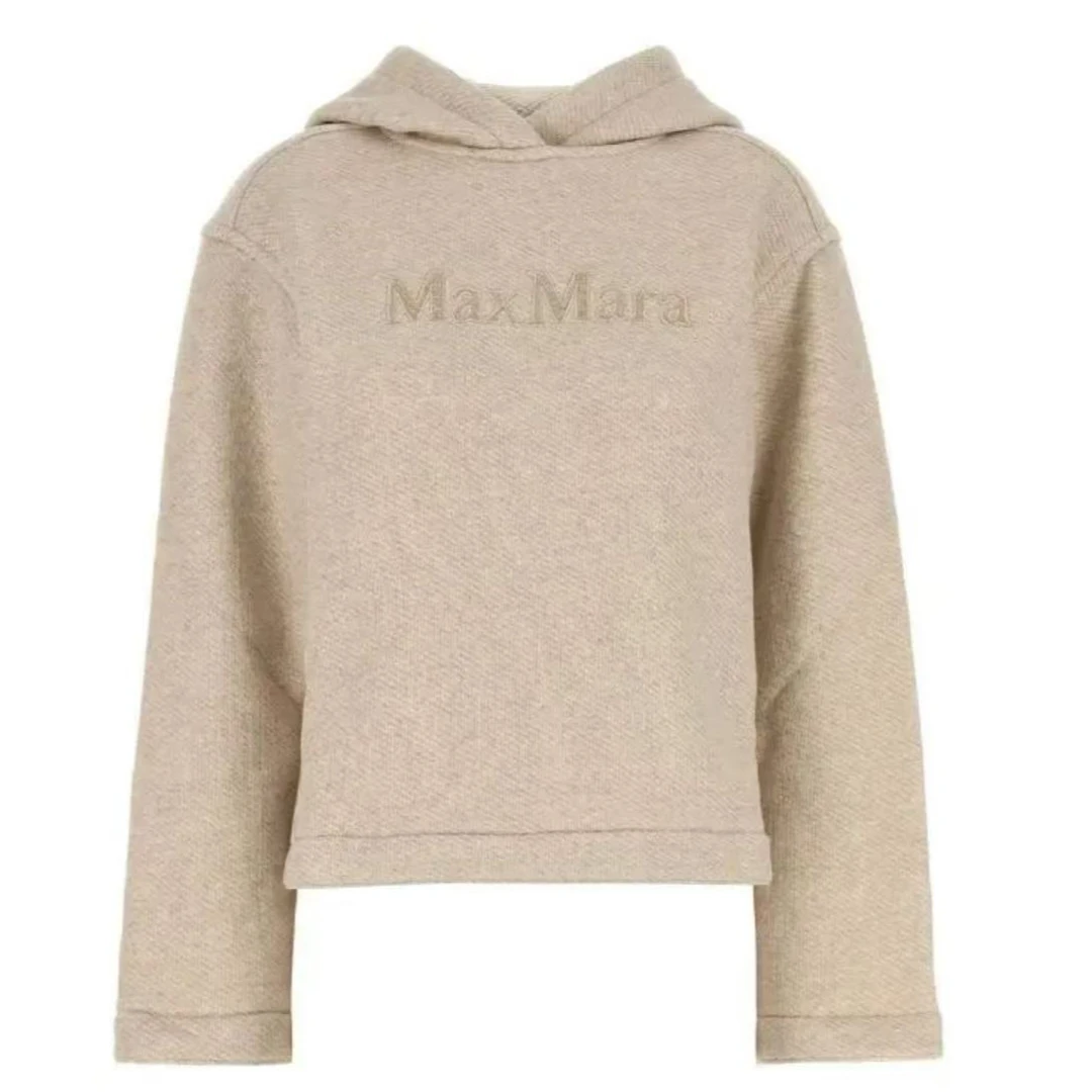 未使用 MaxMara MAXMARA刺绣字母连帽卫衣 不支持七天