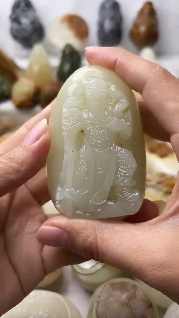 石材古青石棉纹正常不退换关公