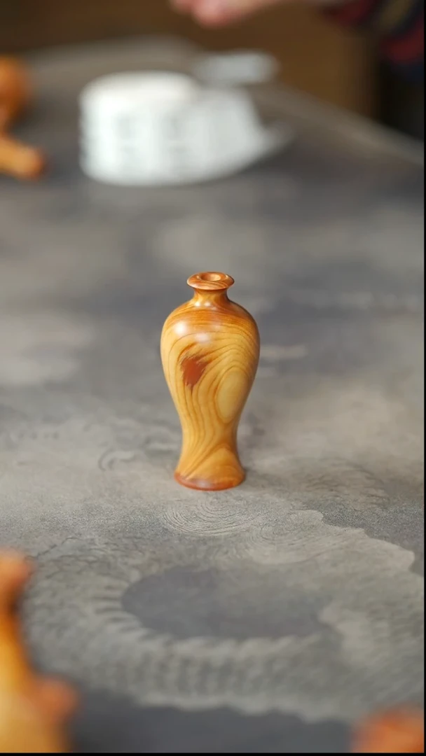 柏木（崖柏）415号陈化黑油料小花器