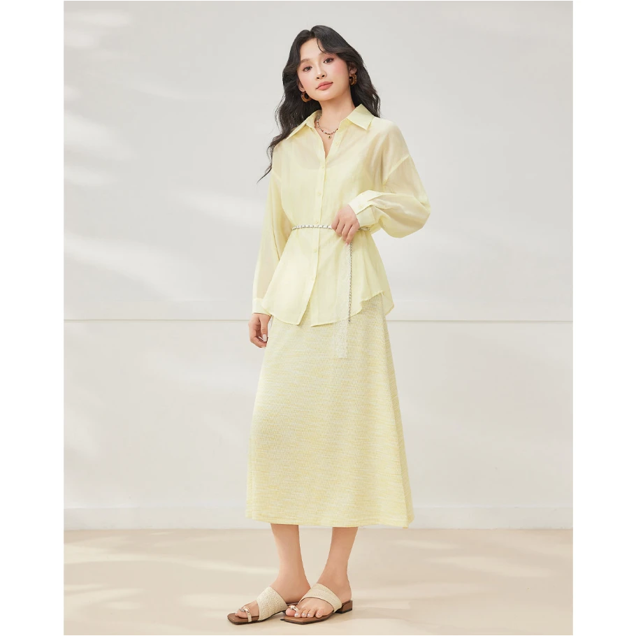 IEF/爱依服2025夏秋新款知性宽松气质温柔显瘦韩版优雅里外套裙