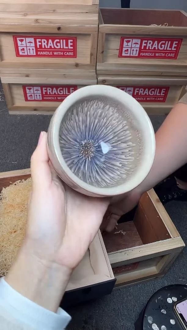 茶盏银丝水芽 建窑建盏主人杯