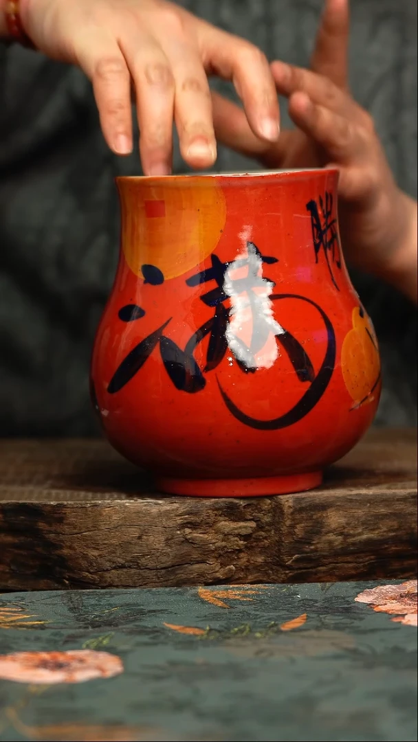 【闪购商品】杯釉下彩手工手绘同款陶器