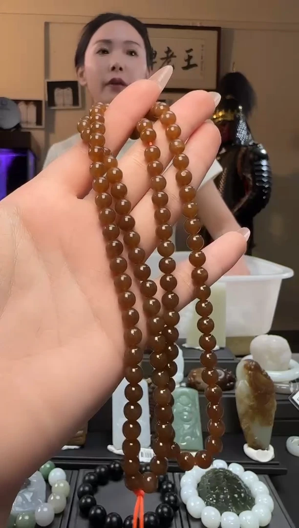 【闪购商品】和田玉长链未镶嵌糖圆珠