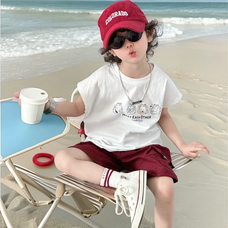 2025新款儿童男短裤五分裤韩版洋气夏季休闲工装短裤外穿速干