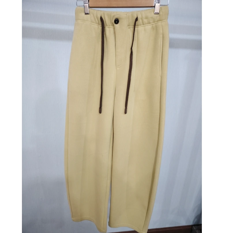 2024冬季时尚舒适香蕉裤松紧腰抽绳休闲裤