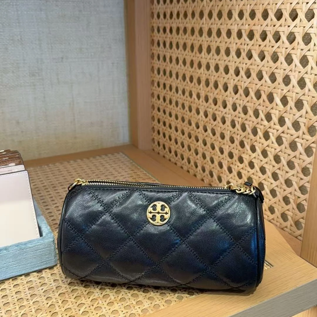 Tory Burch/汤丽柏琦黑色笔筒斜挎包