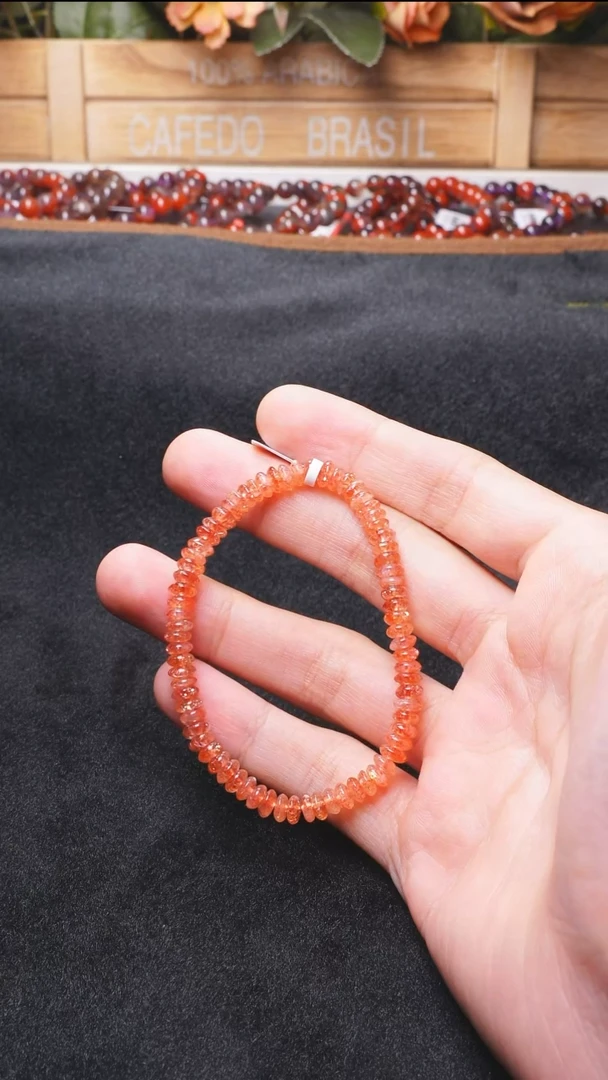 未镶嵌L022金太阳算盘珠单圈长石多样性