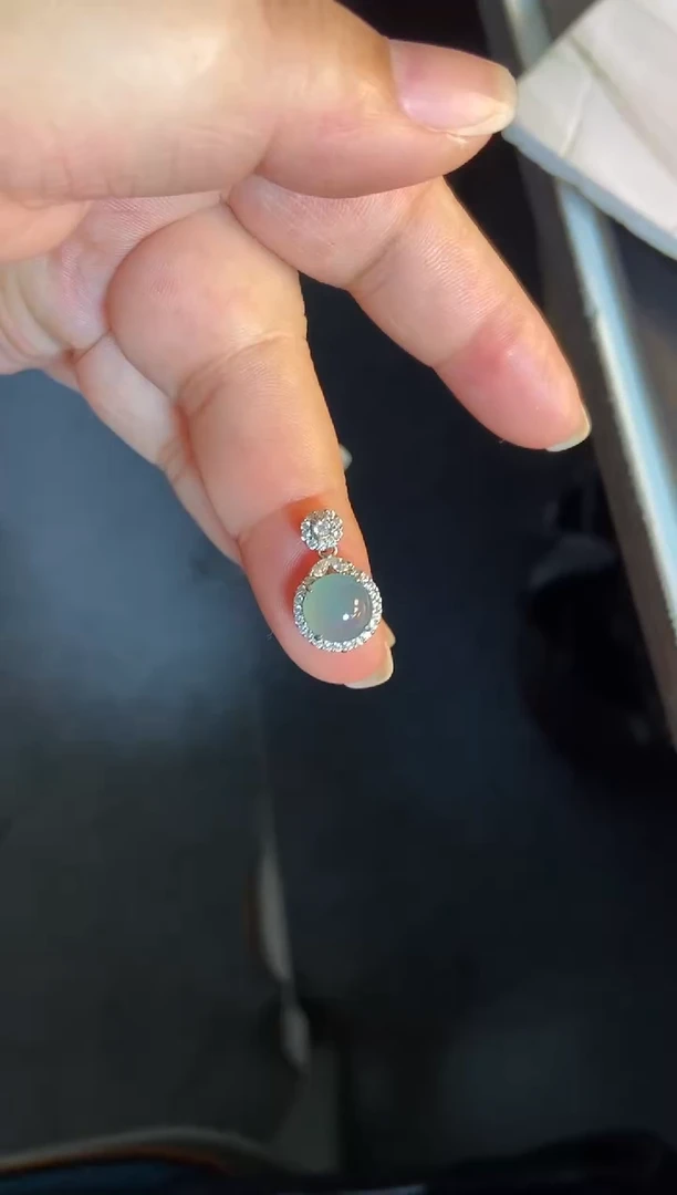 吊坠(不含链)银S925镶嵌翡翠1