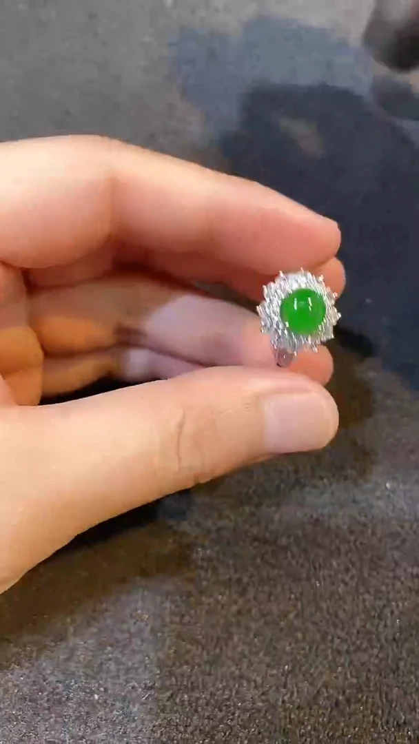 翡翠戒指未镶嵌多样性发货不含链其一