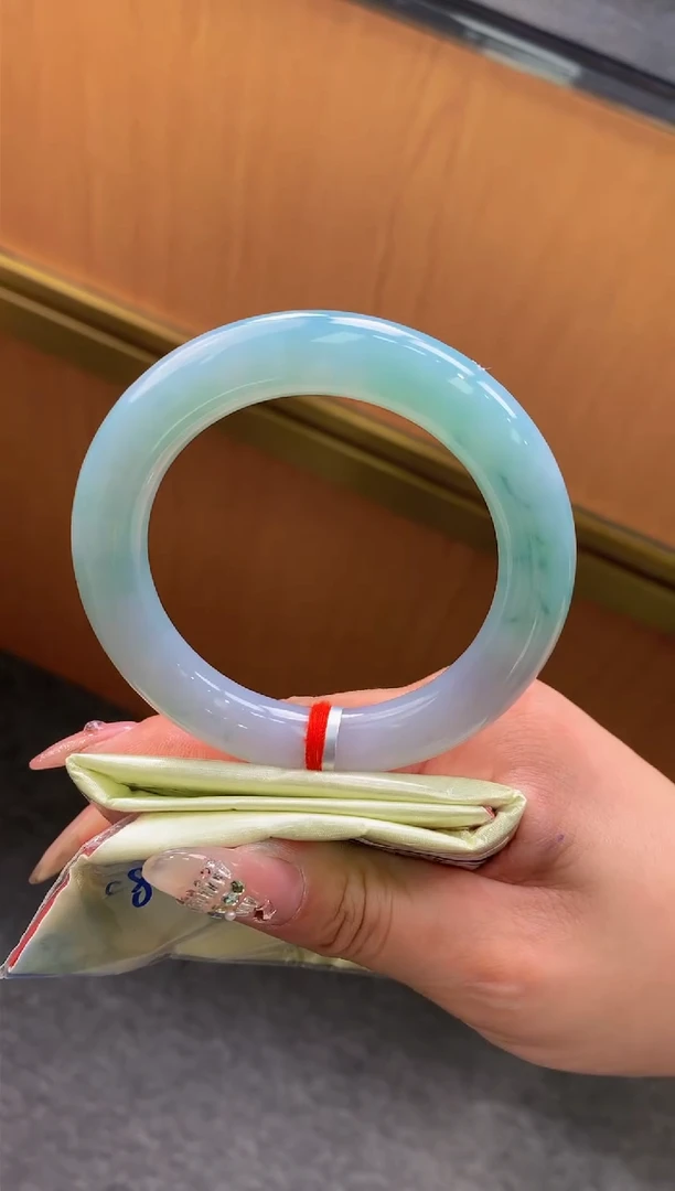 未镶嵌手镯翡翠-F78-圆条55