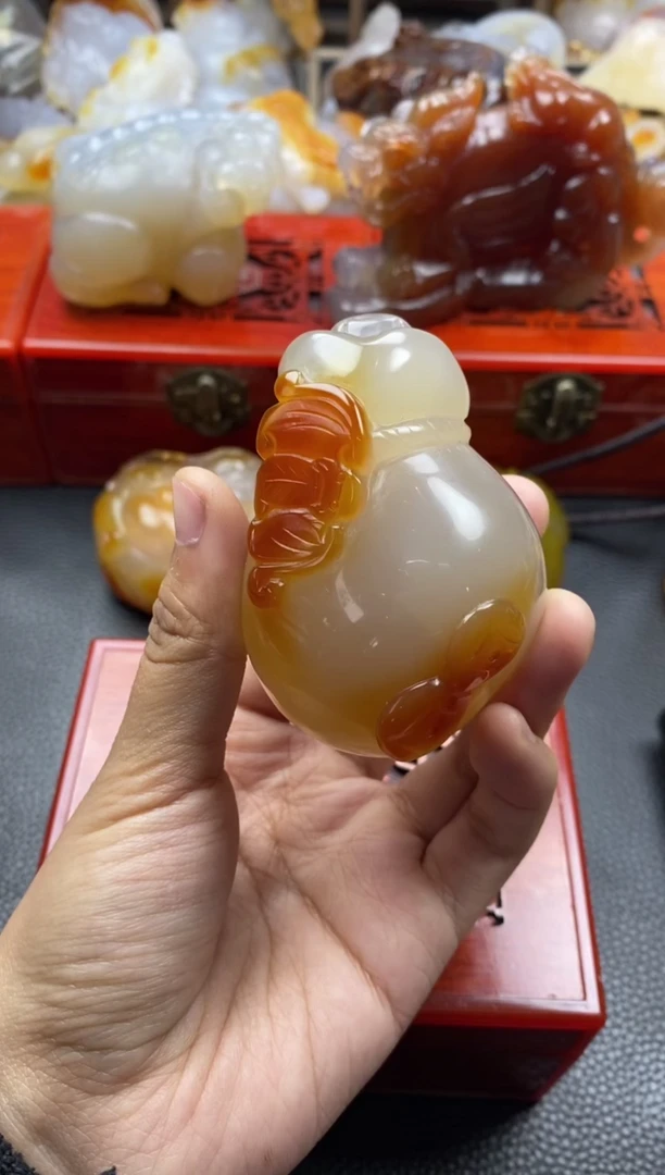未镶嵌手把玛瑙/玉髓胖****子00