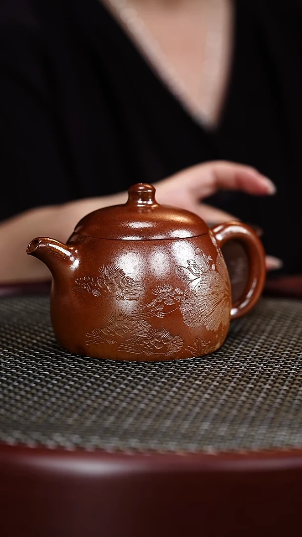 茶壶紫砂148ZXJ明式秦权 黄玉段柴烧260cc