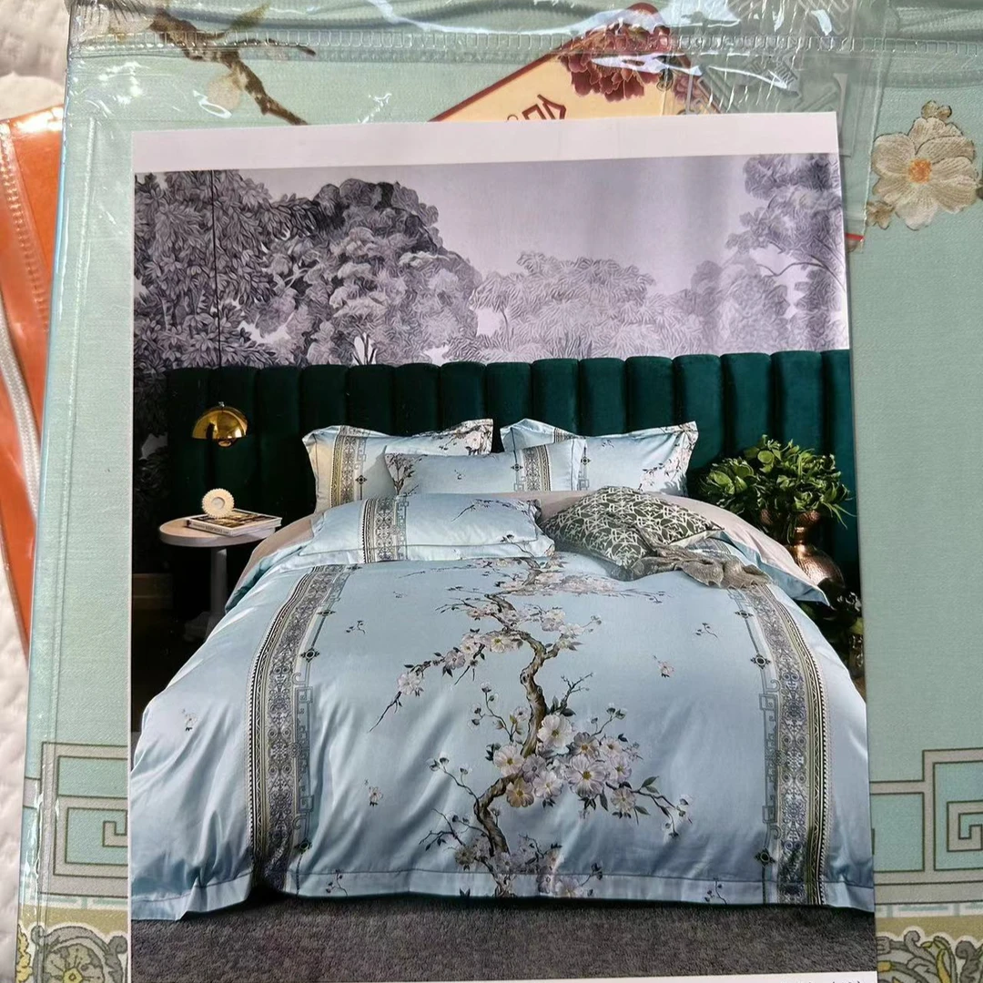 moon/好梦来生态罗马之恋四件套百支高密印花床单被套奢华床品