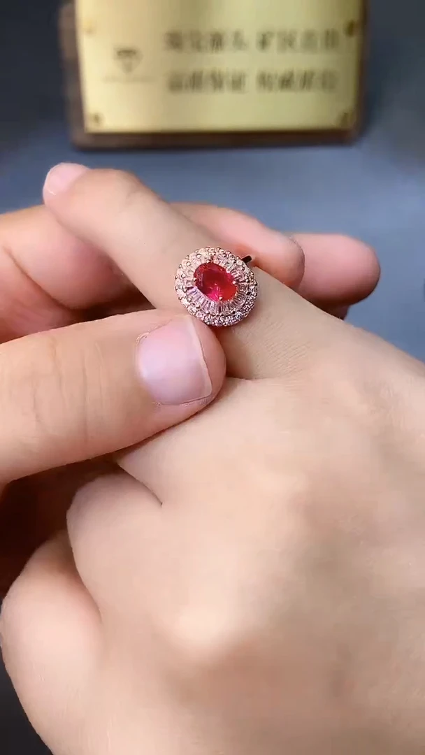 【闪购商品】红宝石戒指银S925镶嵌354