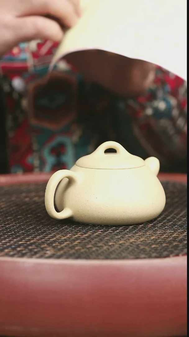 茶壶紫砂16号梨皮绿石瓢150CC